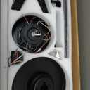 Black Ceiling Fans with Lights and Remote, 72 Inch Indoor/Outdoor Large Modern Ceiling Fan for Living Room Kitchen, Dimmable, 6 Speed Reversible DC Motor, Dual Finish