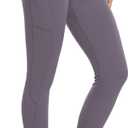 baleaf Women's Fleece Lined Leggings Water Resistant Thermal Winter Warm Tights High Waisted with Pockets Running Gear (Medium, A-purple Ii-27")