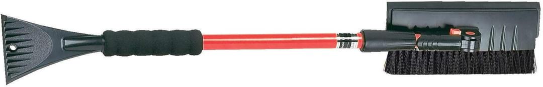 SubZero 3512PBT 35" Pivoting Head Extendable Snowbroom with Integrated Foam Squeegee and Ice Scraper for Car, Truck 