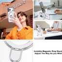 Plating Clear Case for iPhone 17 Pro Max with Stand 6.9", Silver