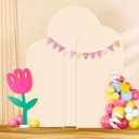 Set of 3 Beige Arch Cover 4FT 5FT 6FT Wedding Arch Stand Covers for Chiara Arches Party Arch Covers Stretchy Backdrop Round Top Arch Frame Cover Arch Spandex Cover for Wedding Decor