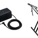 Roland DP-10 Real-Feel Pedal with Non-Slip Rubber Plate and RockJam Xfinity Heavy-Duty, Double-X, Pre-Assembled, Infinitely Adjustable Piano Keyboard Stand with Locking Straps