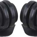 RDEXP Black 1.92inch Wheel Dia Left & Right Luggage Wheels with 6 Screws for Travel Case Replacement Set of 2