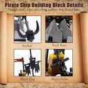 Tiny Pirate Ship Building Set, 154 PCS Mini Sailboat Model, Easy-to-Build Construction Toy for Kids Age 6+, Creative Gift for Pirate Ship Fans (Compatible with Major Brand Bricks)