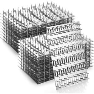 20 Pack Truss Plate - 4" x 6" Pronged Mending Plates Height 9mm - Metal Tie Plate Bracket Nail Teeth Thickness 1mm - Wood Connector Brackets for Wood Stud Roof Truss Timber