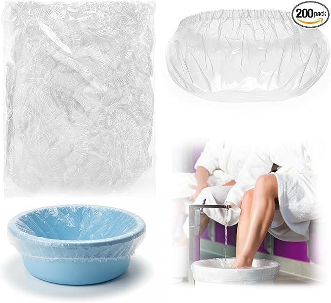 200 Transparent Pedicure Liners 13.8 x 19.7 Inches Disposable Unbreakable Pedi Liners Disposable Fits Most Tub and Pedicure Foot Spa Home Use