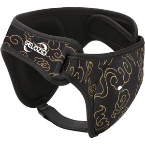 Gelozid Adjustable Wrestling Headgear for BJJ, MMA Grappling and Training, Ear Guard and Cauliflower Protection Helmet (Large, Black and Yellow)