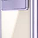 Pixel Fold Case, Clear PC Hinge Protection Case with Kickstand, Compatible with Google Pixel Fold 2023 (Purple)