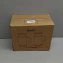 Glass Pitcher with Lid, 2 PACK 84 oz/2.5L Liter Vintage Water Pitcher, Clear Borosilicate Glass Water Carafe for Cold Brew, Coffee, Lemonade, Iced Tea,Beverage, Heat Resistant