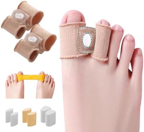 Pitoyteck Toe Spacers for Women & Men - Adjustable Bunion Corrector & Hammer Toe Straightener, Silicone Toe Separators for Overlapping Toes, Corn Relief & Foot Pain Support