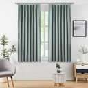 WEST LAKE Short Bailey Pinch Pleated Blackout Curtain Panels with Liners 63 Inches Long for Bedroom,Mineral Green Textured Fabric Drapes with Back Tabs,Thermal Insulating Window Treatment,40"Wx63"Lx2