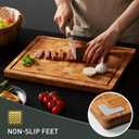 Bamboo Cutting Board Non Slip Heavy Duty Over Sink Wooden Wood Cutting Board for Kitchen Chopping Board Edge Grain Teak Smart Marble Flexible Round Stone Metal