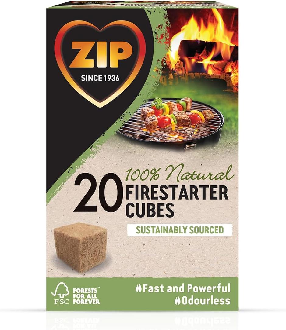 Fast and Clean Natural Firestarter - 20 Cubes