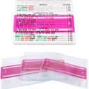 Mahjong Card Sleeve Positioning Set (Includes 4Pcs Mahjong Card Sleeve and 4Pcs Line Finder),Use together to Protect Your Mah jong Cards and Quickly Identify Winning Combinations During Gameplay,Pink