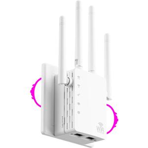 2026 WiFi Extender Signal Booster for Home, 10X Faster New Wireless Long Range Amplifier, Covers up to 13888 sq.ft, WiFi Booster Dual Band,WiFi Repeater with Ethernet Port & EasyMesh, Easy Setup (white-aw2)
