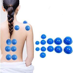 12 Pcs Silicone Massage Cupping Set Vacuum Cupping Acupuncture Cupping Therapy Set Professional Body Massage Cup Set Vacuum Massage Cupping for Pain Relief Muscle Relaxation,Pack of 12