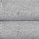 GLAMBURG 100% Cotton 2 Pack Oversized Bath Towel Set 28x55 Inches, Ultra Soft Highly Absorbant Compact Quickdry & Lightweight Large Bath Towels, Ideal for Gym Travel Camp Pool - Light Grey