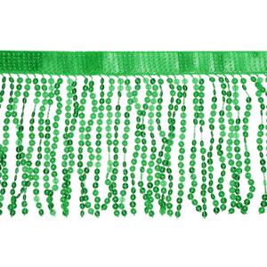 uxcell 5 Yard 6 Inch Sequins Fringe Trim, Sequins Lace Sparkling Fringe Trim Tassel Ribbon for DIY Latin Dance Dress Clothing Sewing Craft Decor (Green)