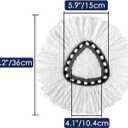 2 x Mop Replace Head, Spin Mop Replacement Head Easywring 1-Tank System, Easy Cleaning, Microfiber, Machine Washable (3 Pack)