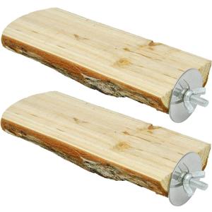 Niteangel Parrot Cage Perch, Wooden Platform for Birds (2 Packs)