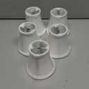 EFINEHOME Mini Lamp Shade Clip On Bulb for Candelabra Bulbs- Barrel Fabric Shade ONLY for Candle Bulbs Chandelier Wall Lamp DIY Lighting Accessories (5, White)