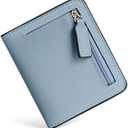 Toughergun Women’s Small Slim Leather Wallet with RFID Protection, Compact Bifold Mini Purse with Clear ID Window