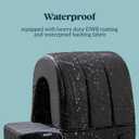 Orthopedic Dog House - Outdoor Waterproof Dog Shelter w/Porch - Indoor Pet House w/Egg-Crate Foam - Cooling - Machine Washable - Ideal for Medium Breeds & Fits 30-Inch Crate - 29"x18" (Black)