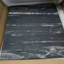 Black Marble Cutting Board For Kitchen, Large Marble Slab Pastry Board With Non-Slip Feet For Baking, Cheese, Charcuterie, Chocolate, 16x20 Inch (Everest Black with White Veins)