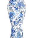 PRETTYGARDEN Womens Strapless Maxi Dress 2026 Summer Floral Bodycon Sleeveless Tube Back Slit Wedding Guest Cocktail Dresses (XXL)