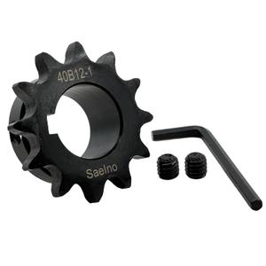 #40 Roller Chain Sprocket Type B 1 inch Bore 12 Tooth, Hardened Antirust 1045 Steel Drive Sprockets 40B12-1
