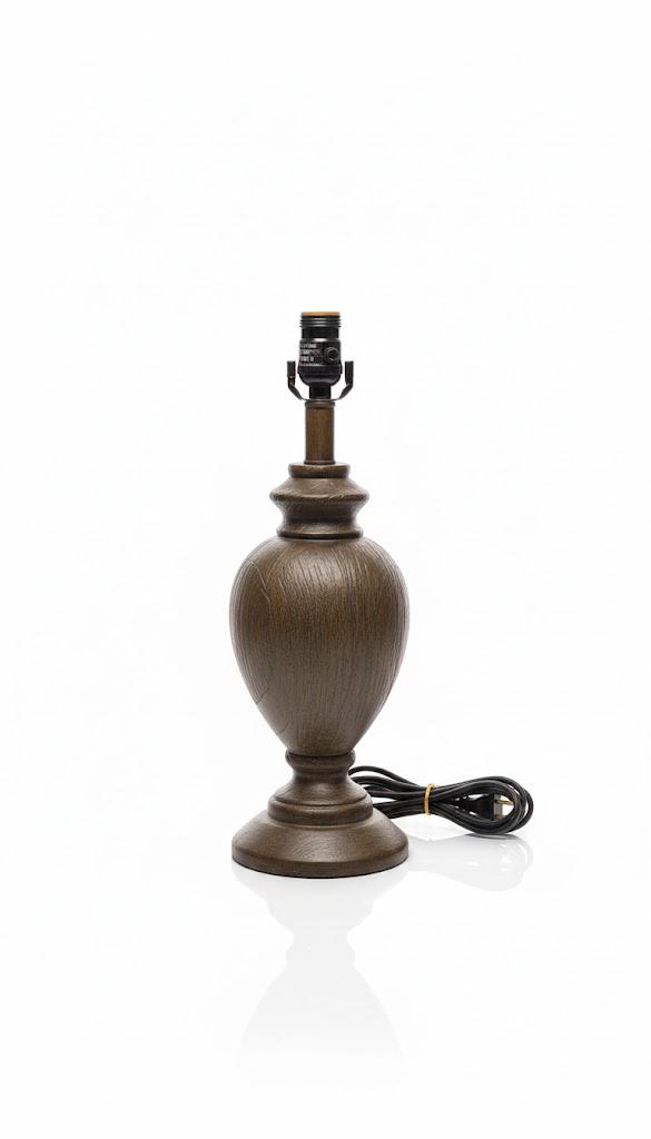 Antique Brown Table Lamp Base with E26 Light Socket, 18"