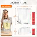 Lifewit 3 Gallon Drink Dispenser for Parties, Large Plastic Beverage Container with Fruit Infuser & Leak-Proof Spigot, BPA Free Water Pitcher for Juice/Tea/Lemonade - Ideal for Bar & Outdoor, 2 Pcs