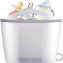 Silicone Microwave Steam Sterilizer Bag 1500ML Reusable Steaming Bags for Baby Bottles, Breast Pump,Pacifiers and TeethersBreast Feeding Baby Travel Accessories