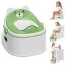3-in-1 Toddler Potty Training Toilet for Boys & Girls - Convertible Potty Chair with Step Stool for Toddlers 1-3, Anti-Slip Design Toddler Toilet Seat - Removable & Easy to Clean