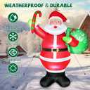 8FT Christmas Inflatables Outdoor Decorations, Christmas Inflatable Santa Claus with LED Lights, Inflatable Christma Decorations Blow Up Santa, Giant Xmas Inflatables for Garden Lawn Yard Party