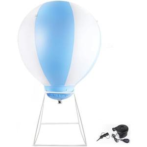 Pettool 3FT Half Hot Air Balloon with Stand，Inflatable Baby Shower Party Hot Air Balloon Decorations，perfect for Birthday,Wedding,Party,Indoor and Outdoor Use (1m-Blue+white-1pcs)