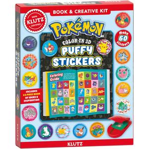 KLUTZ Pokemon Color-in 3D Stickers Craft Kit