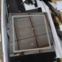 43" Makeup Vanity Desk with Mirror and Lights, & Power Outl, Glass Top Big Vanity Table with 9 Drawers& 8 Storage Shelves, Dressing Table Set with Chair for Bedroom, Black (15.75D*43.31W*57.48H)