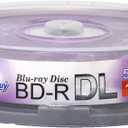 Smart Buy 10 Pack Bd-r Dl 50gb 6X Blu-ray Double Layer Recordable Disc Blank Logo Data Video Media 10-Discs Spindle