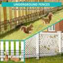 14 Panels Animal Barrier Fence, No Dig Fences, 13in(H) X 19.9ft(L) Garden Fence Animal Barrier for Rabbit and Dog Under Fencing Barrier, Rustproof Metal Fences Border for Outdoor, Yard, Patio