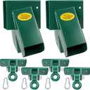 BETOOLL Swing Sets Brackets - 2 A-Frame Swing Set Brackets and 4 Swing Hangers with All Mounting Heavy Duty Hardware Included - Swing Set Kit for Porch, Yard, Playground - Green