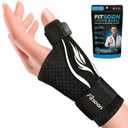 Thumb Support Brace | Upgraded Thumb Spica Splint Stabilizer Pain Relief Night Support for De Quervain s Tenosynovitis Trigger Finger Arthritis Sprains | Breathable Fabric (Black)