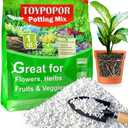 2 x TOYPOPOR Perlite for Plants, 3-6mm Organic Perlite for Gardening, Perlite for Plants Indoor, Soil Additive Conditioner Mix Improve Drainage and Ventilation Promote Root Growth and Soil Health 1qt