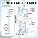 Loviga Window Seal for Portable Air Conditioner, 100% Sealing Effect AC Window Seal Vent Kit for Portable Air Conditioner Tumbler Dryer, 10x24~36 Inch Length Adjustable Waterproof