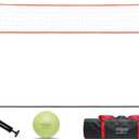 12FT/18FT Portable Volleyball Training Net for Hitting or Serving Drills, Outdoor & Indoor Freestanding Practice Net With Height Adjustable, Carry Bag
