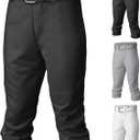 Easton Boy's PRO+ Baseball Pants | Youth Sizes | Full Length | Elastic Bottom | Multiple Colors (Large, Black)
