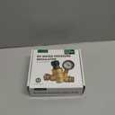 RVGUARD RV Water Pressure Regulator Valve With An Adjustable Knob, Tool-Free, Lead-Free Brass Water Pressure Reducer with Gauge and Inlet Screen Filter for RV Camper Travel Trailer