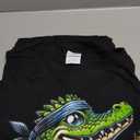 Crocodile Rock Star: Playful Guitar-Playing Alligator T-Shirt, Size: 3XL