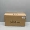 Wellmet Small Chandelier Lamp Shades Brown Set of 6, Rustic Style Linen Drum Shades for Wall Lamp, Hardback Clip on Lamp Shades for E12 Candle Bulbs, 5.5"x 5.5" x 5"