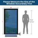 ADD.HERES One Way Window Privacy Film, Sun Blocking Anti UV Reflective Static Cling, Window Tint for Home and Office, No Glue Garage Solar Paper, Blue Silver, 35.43" x 78.7"